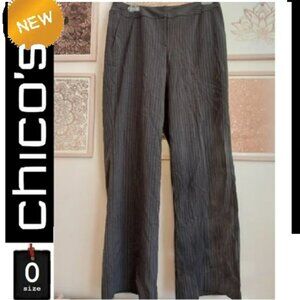 ⭐️3/$30 🆕NWOT, size 1, Chico's gray stripe trouser pants